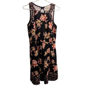🆕 Rewind Black Floral Textured Dress M